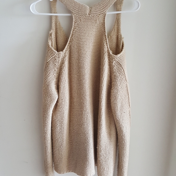 Almond Cold Shoulder Sweater - Picture 2 of 2